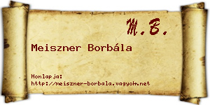 Meiszner Borbála névjegykártya